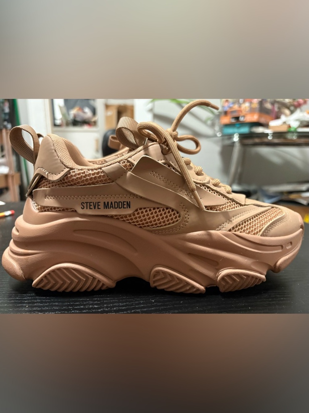 Steve Madden Women’s Possession Sneaker in Almond